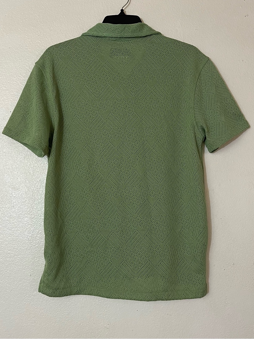 Original Use Sage Green Short-Sleeve Knit Polo Shirt - Picture 2 of 7
